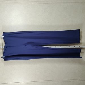 12132 Coldwater Creek blue ponte knit pull on pants L Tall